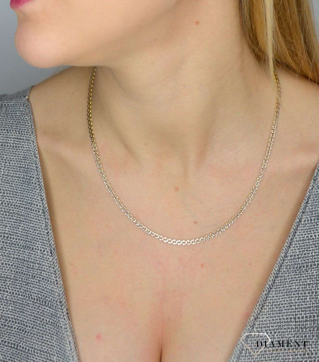 Złoty łańcuszek 333 o szerokości 4 mm DIA-LAN-1455-333 4mm (2).jpg